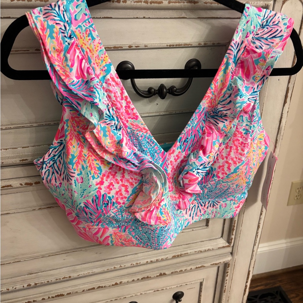 Lilly Pulitzer Vibrant Ruffle Top